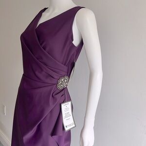 Elegant Purple Sleeveless Dress